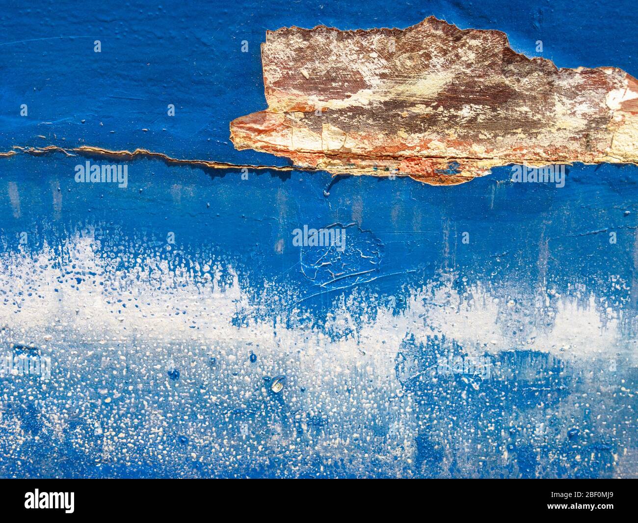 chipped paint on a boat hull in Greece Stock Photo Alamy