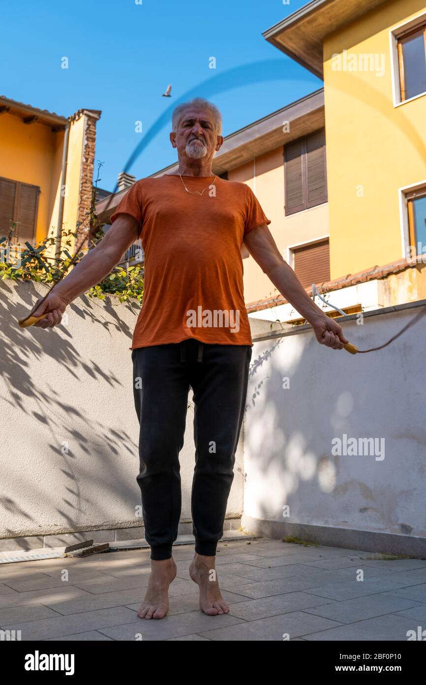 Person Jump Roping Jpg Quarantine adult man jumping rope hi-res stock photography and images ...