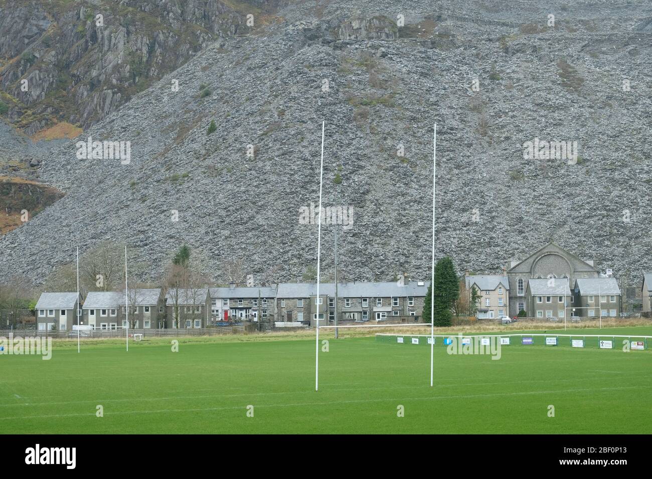 Victorian houses in the upland town of Blaenau Ffestiniog in Snowdonia