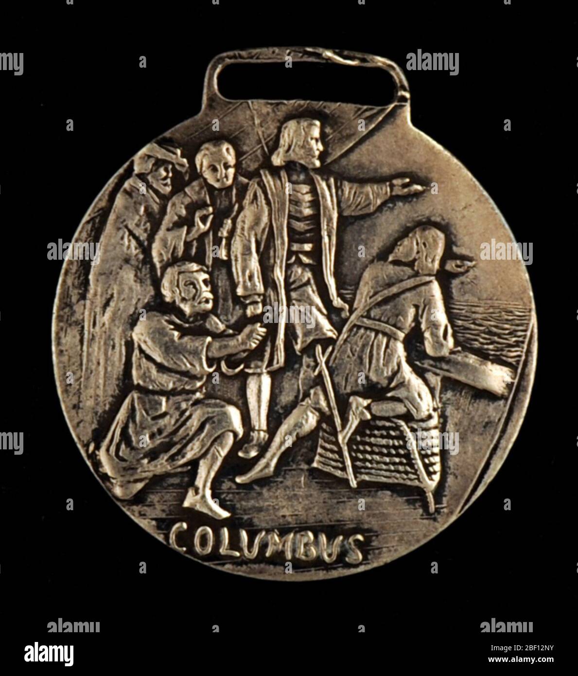 Columbian Exposition Owney tag. In 1893, Chicago, Illinois, was a major US railway hub and home to one of the largest, brassiest expositions in American history – the World’s Columbian Exposition. Thousands of people, and at least one dog, visited the fair from across the US and around the world. Stock Photo