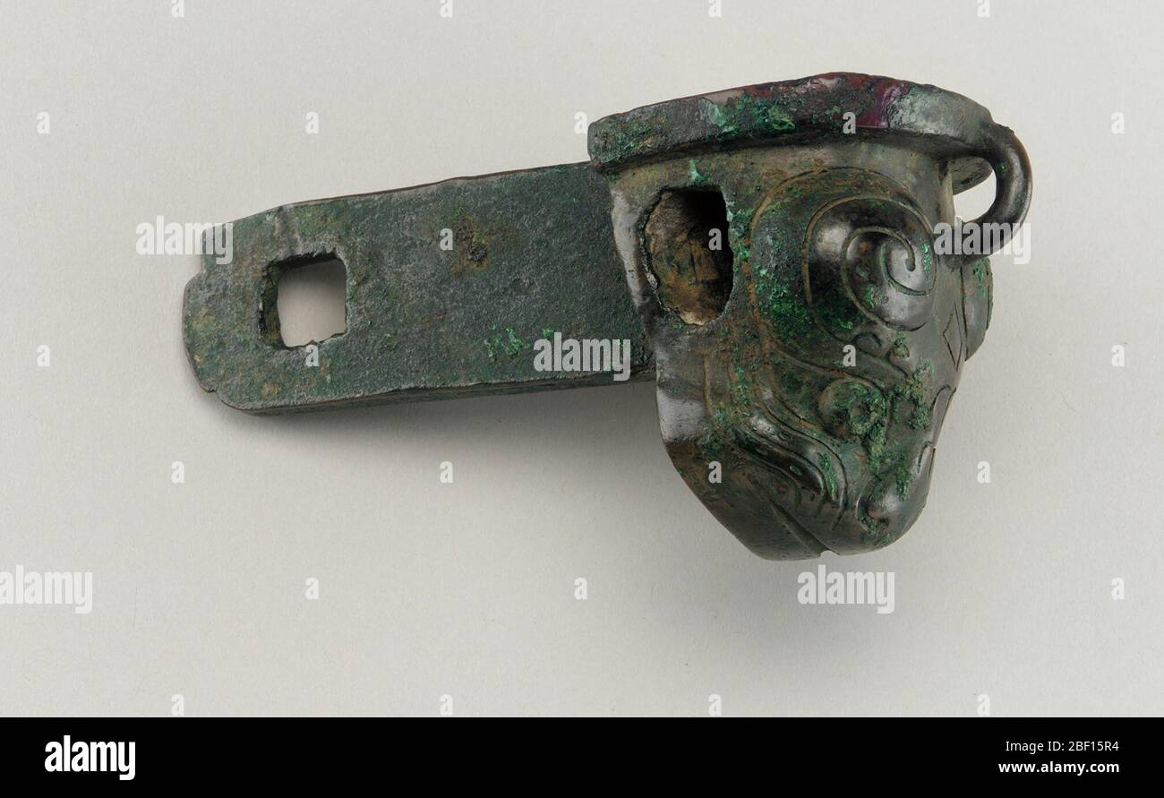 ; China; 1050-221 B.C.E.; Bronze; H x W: 11.1 x 4.9 cm (4 3/8 x 1 15/16 in); Gift of Charles Lang Freer Stock Photo
