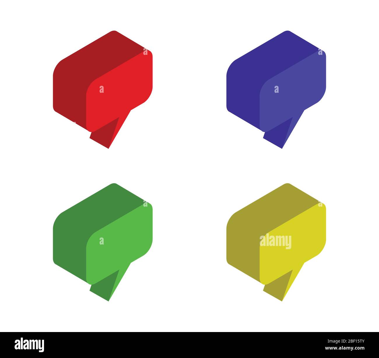 isometric dialog cloud icon illustrated in vector on white background Stock Vector