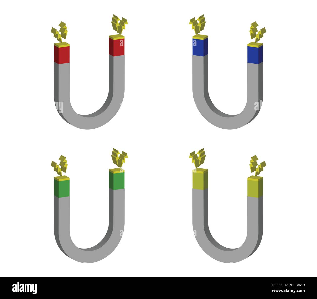 magnet icon illustrated in vector on white background Stock Vector