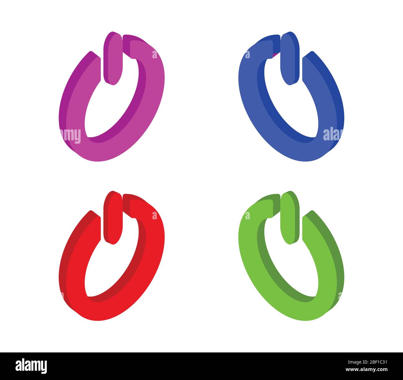 power buttons icon illustrated in vector on white background Stock ...