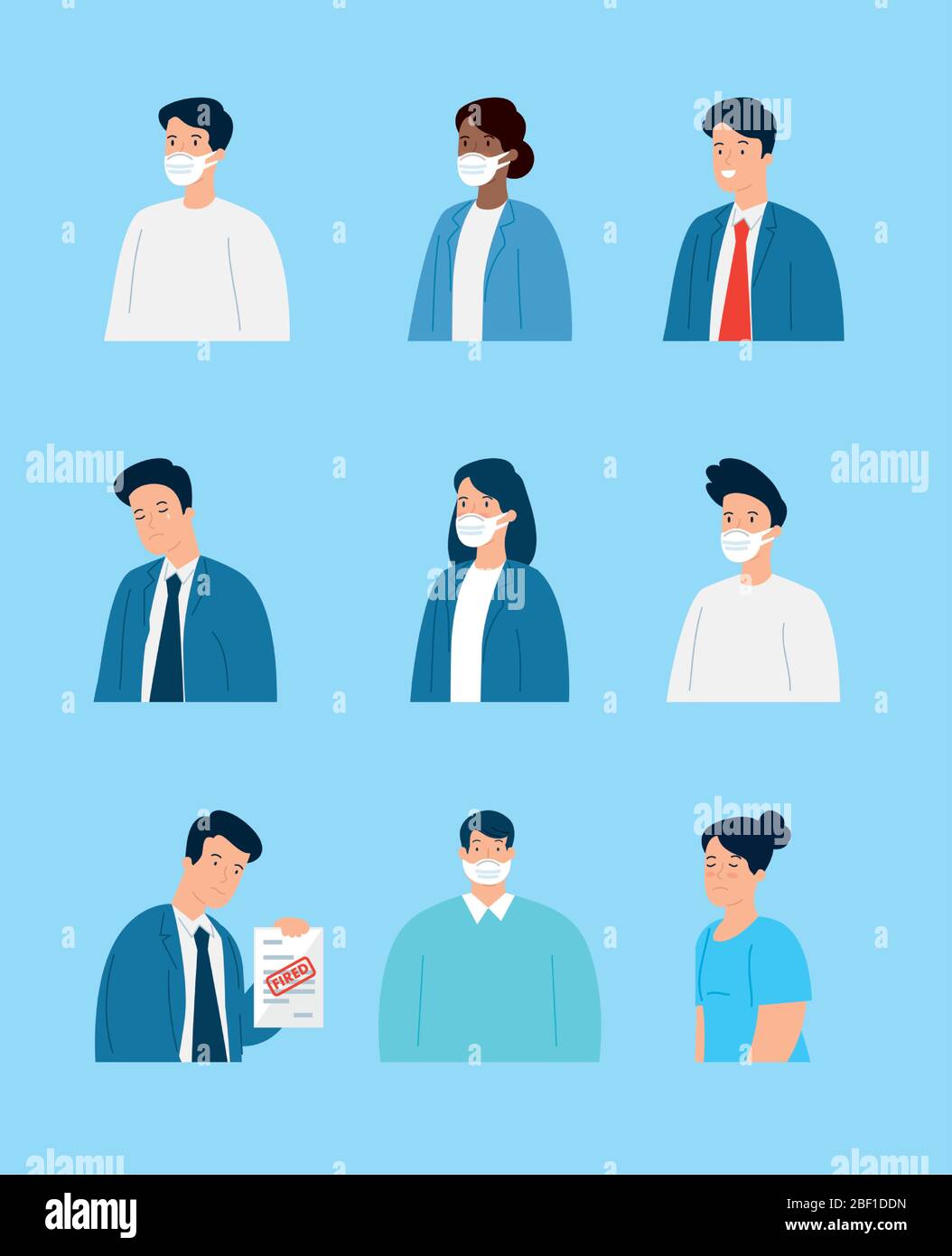 group business people fired of work Stock Vector Image & Art - Alamy