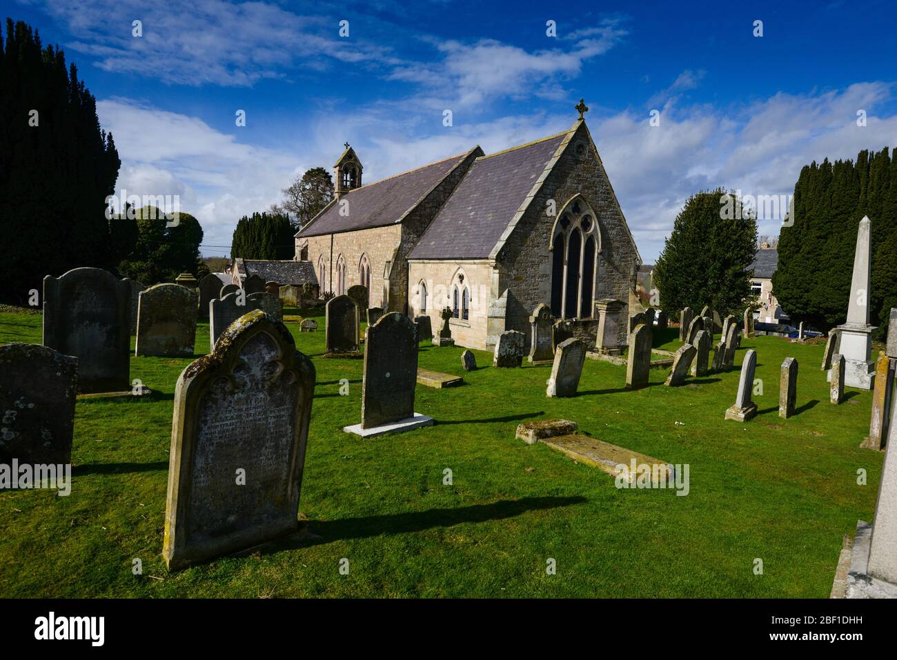 St Helen's Church, Cornhill upon Tweed, Northumberland Stock Photo