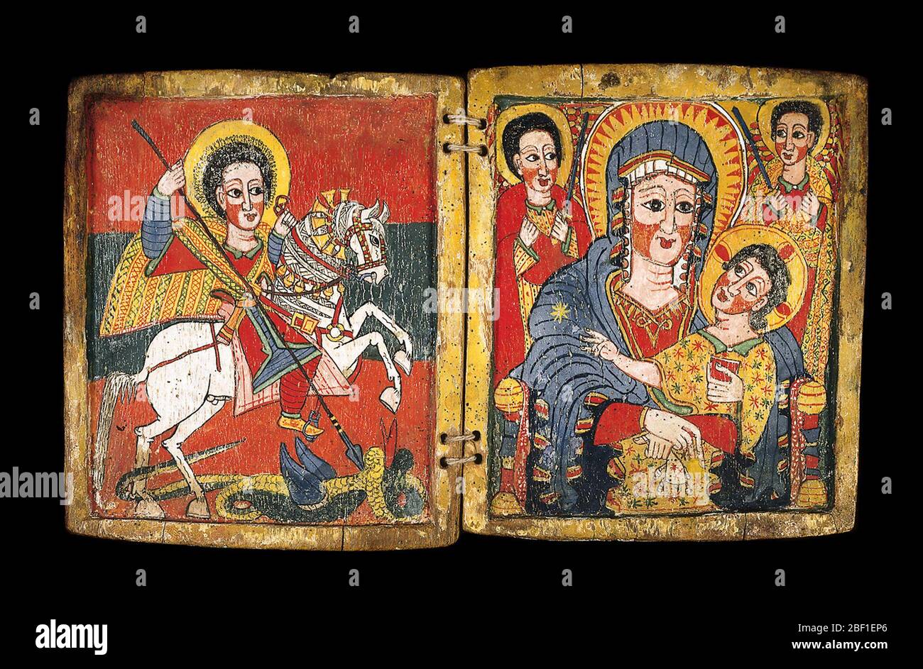Ethiopian Orthodox; Ethiopia; Late 17th century; Distemper and gesso on wood; H x W x D: 19.8 x 33.6 x 2.1 cm (7 13/16 x 13 1/4 x 13/16 in.) Stock Photo