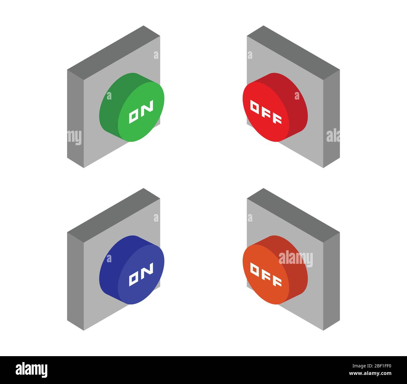 on and off icon illustrated in vector on white background Stock Vector ...