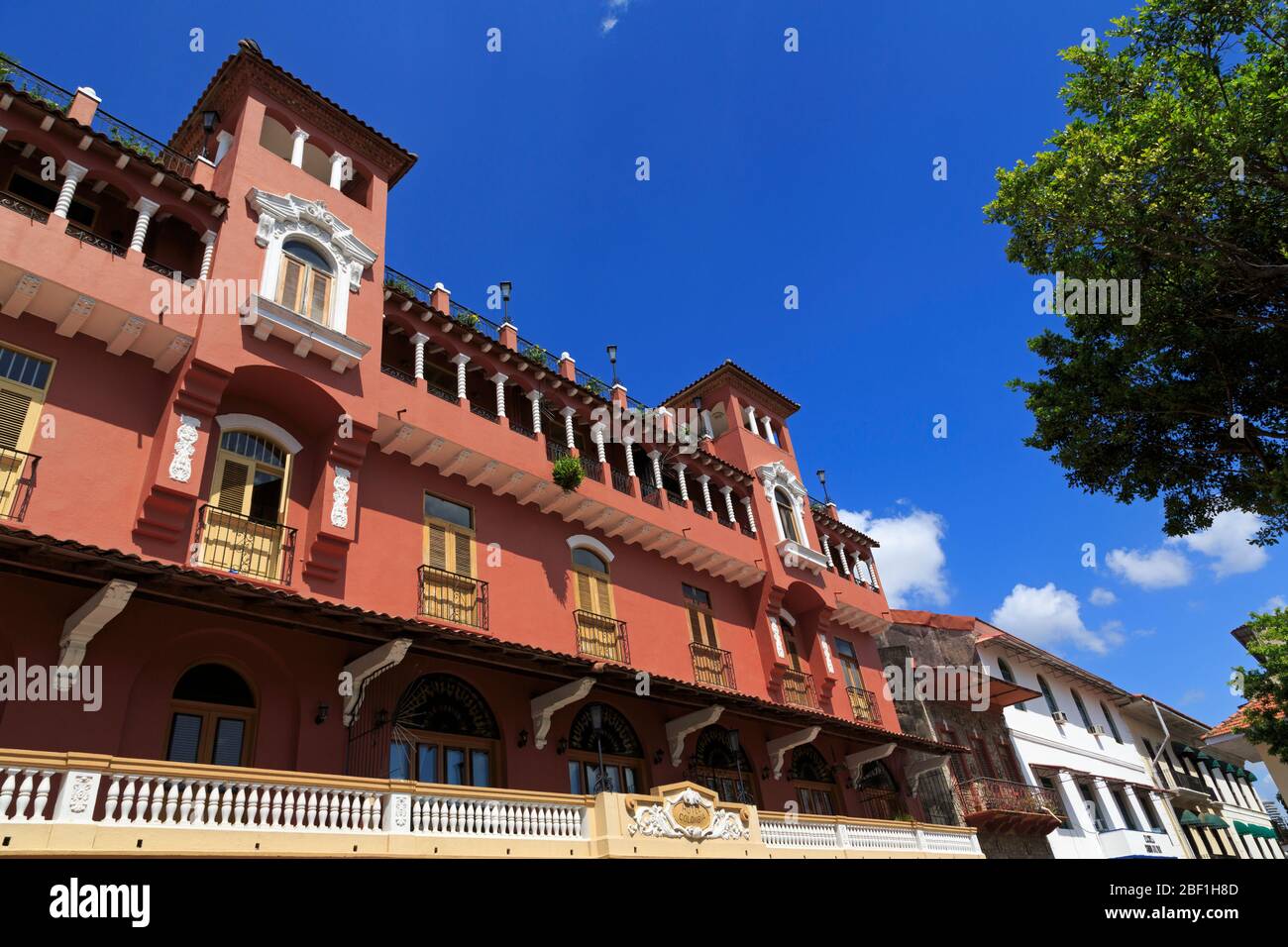 Hotel Colombia, Old Town, Panama City, Panama, Central America Stock Photo