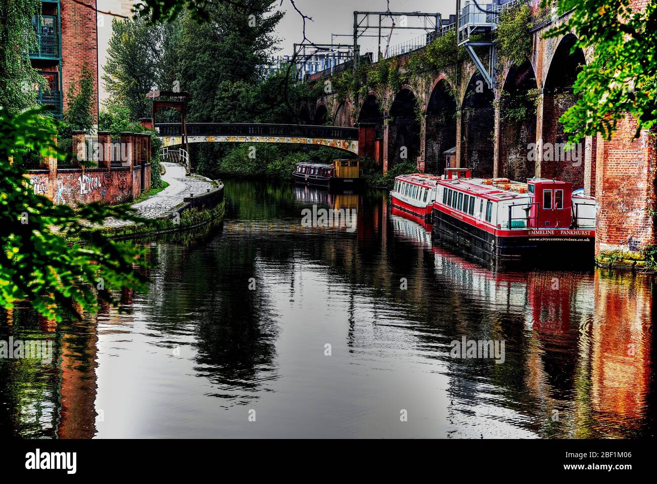Castlefield Canals in Manchester Stock Photo