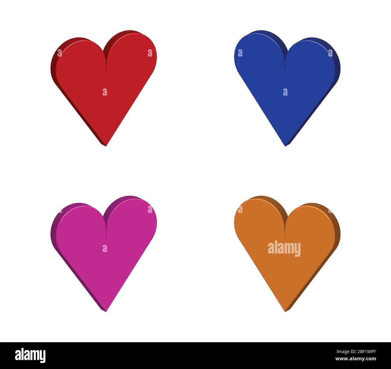 isometric heart icon illustrated in vector on white background Stock Vector