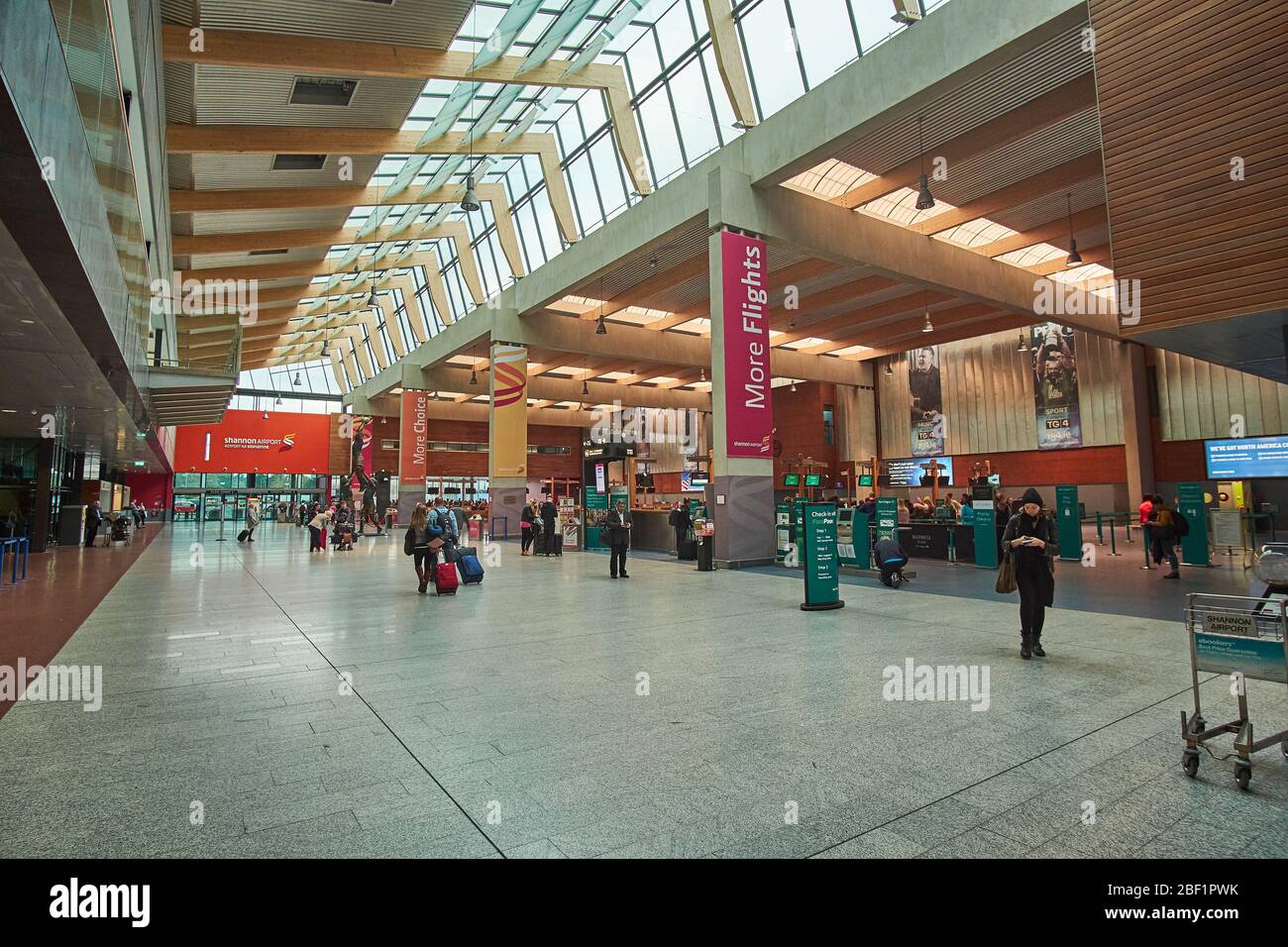 Interior of Shannon SNN Airport in County Clare Ireland Stock Photo