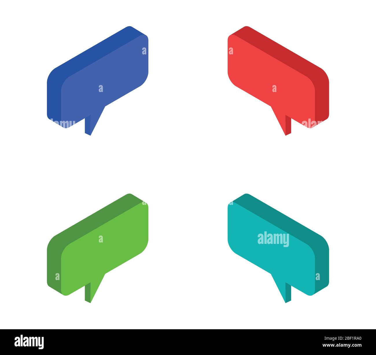 isometric dialog cloud icon illustrated in vector on white background Stock Vector