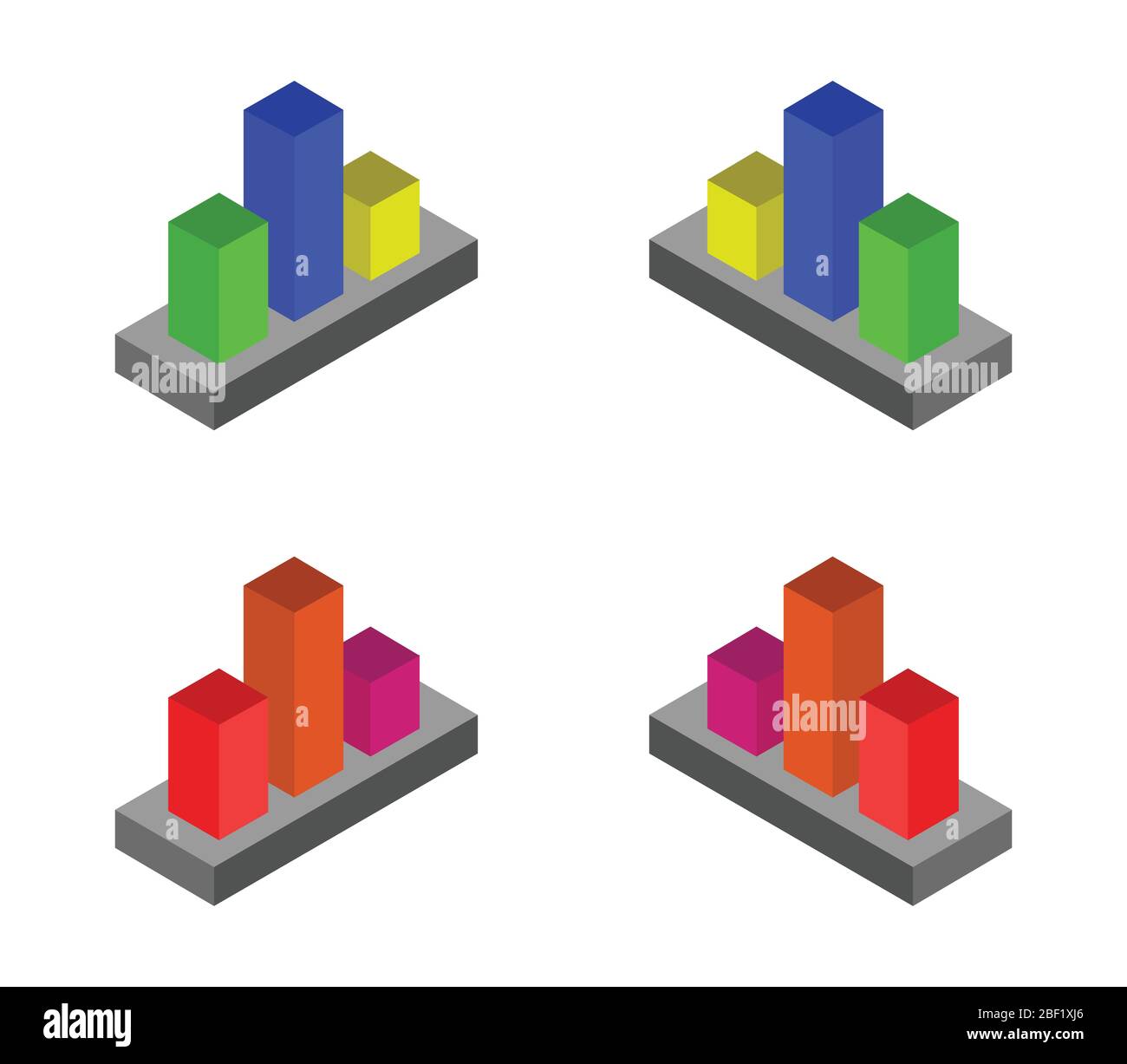 bar chart icon illustrated in vector on white background Stock Vector ...