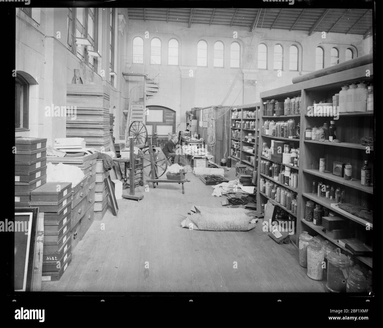 United States National Museum Workroom. Workroom on the second floor of the United States National Museum, now known as the Arts and Industries Building.Smithsonian Institution Archives, Acc. 11-006, Box 009, Image No. Stock Photo