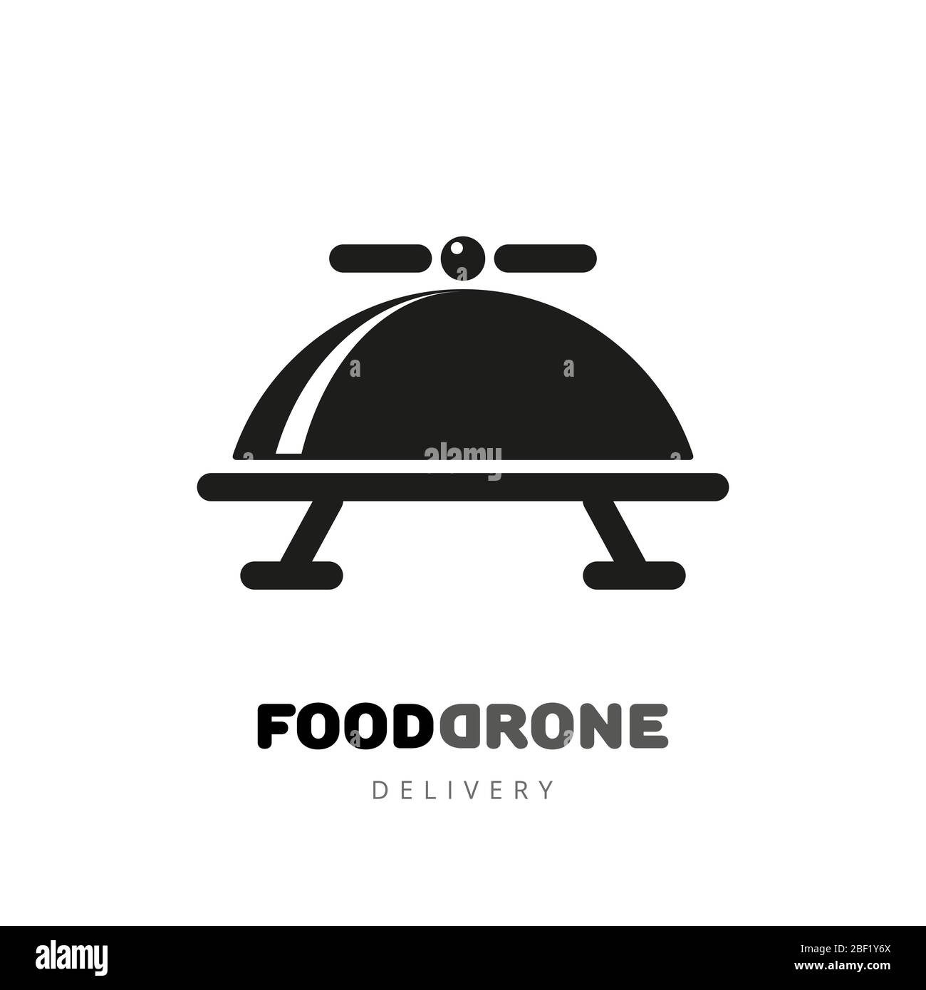 Drone Aircraft For Food Delivery Logo Design Template On A White Background Isol Drone Object Stock Vector Image Art Alamy
