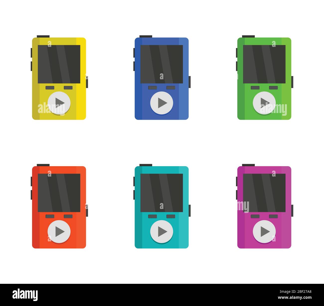 mp3 player icon illustrated in vector on white background Stock Vector