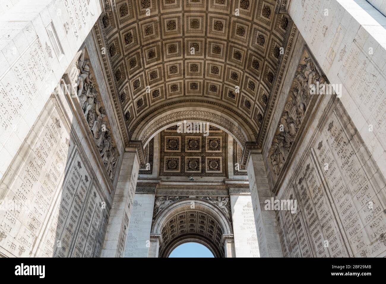 Arc De Triomphe In Summer Paris France Stock Photo Alamy