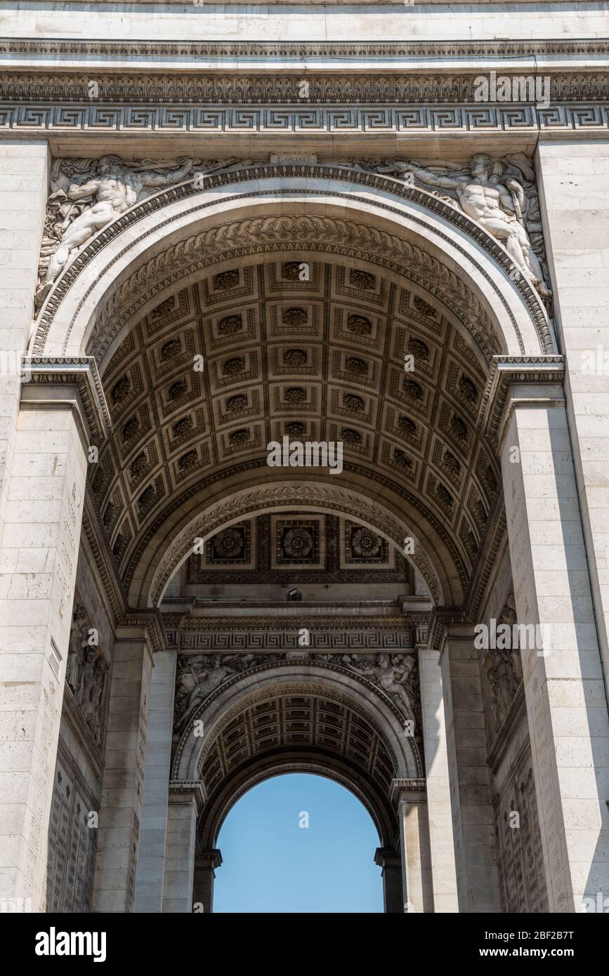 Arc De Triomphe In Summer Paris France Stock Photo Alamy
