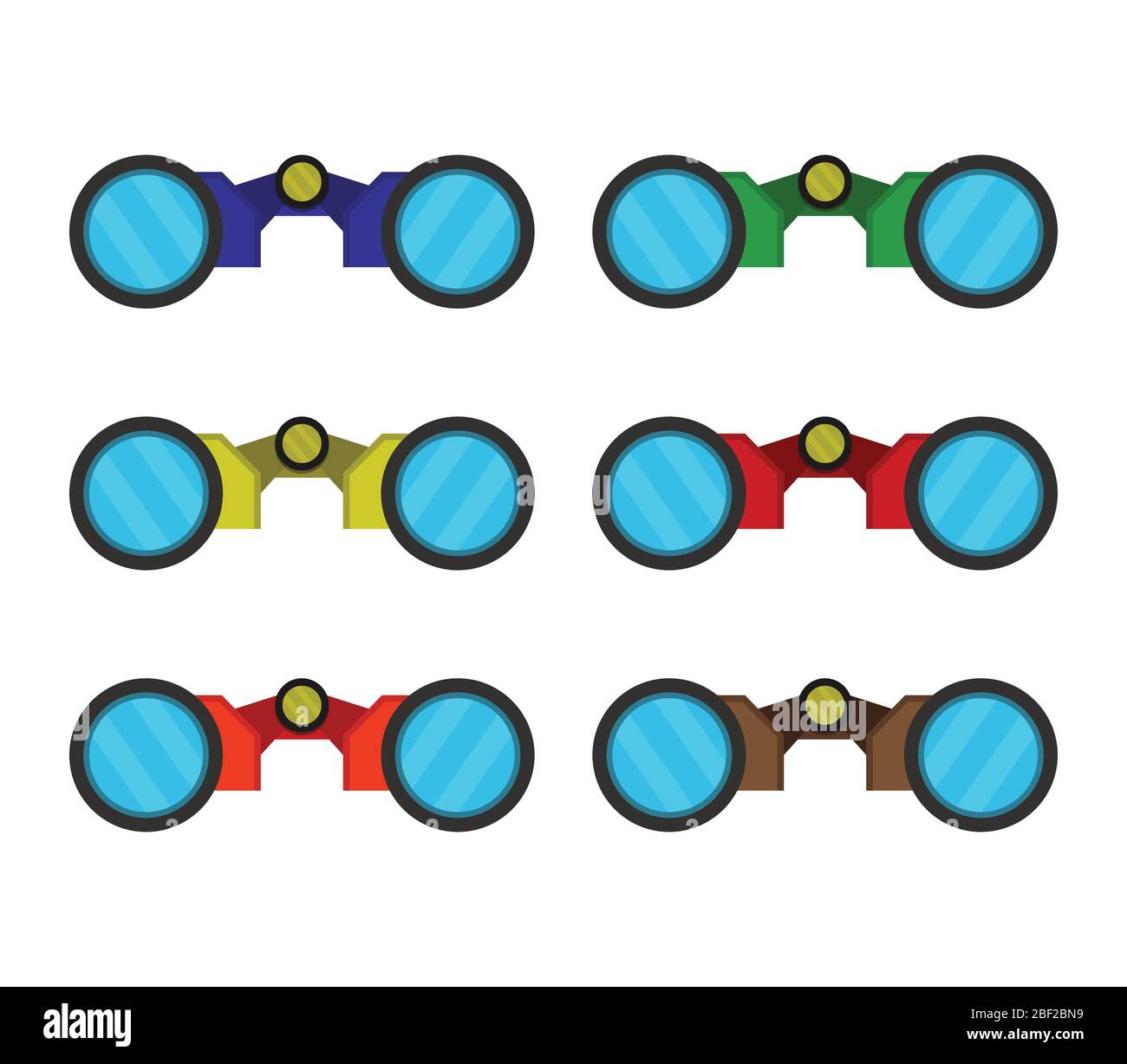 binoculars icon illustrated in vector on white background Stock Vector