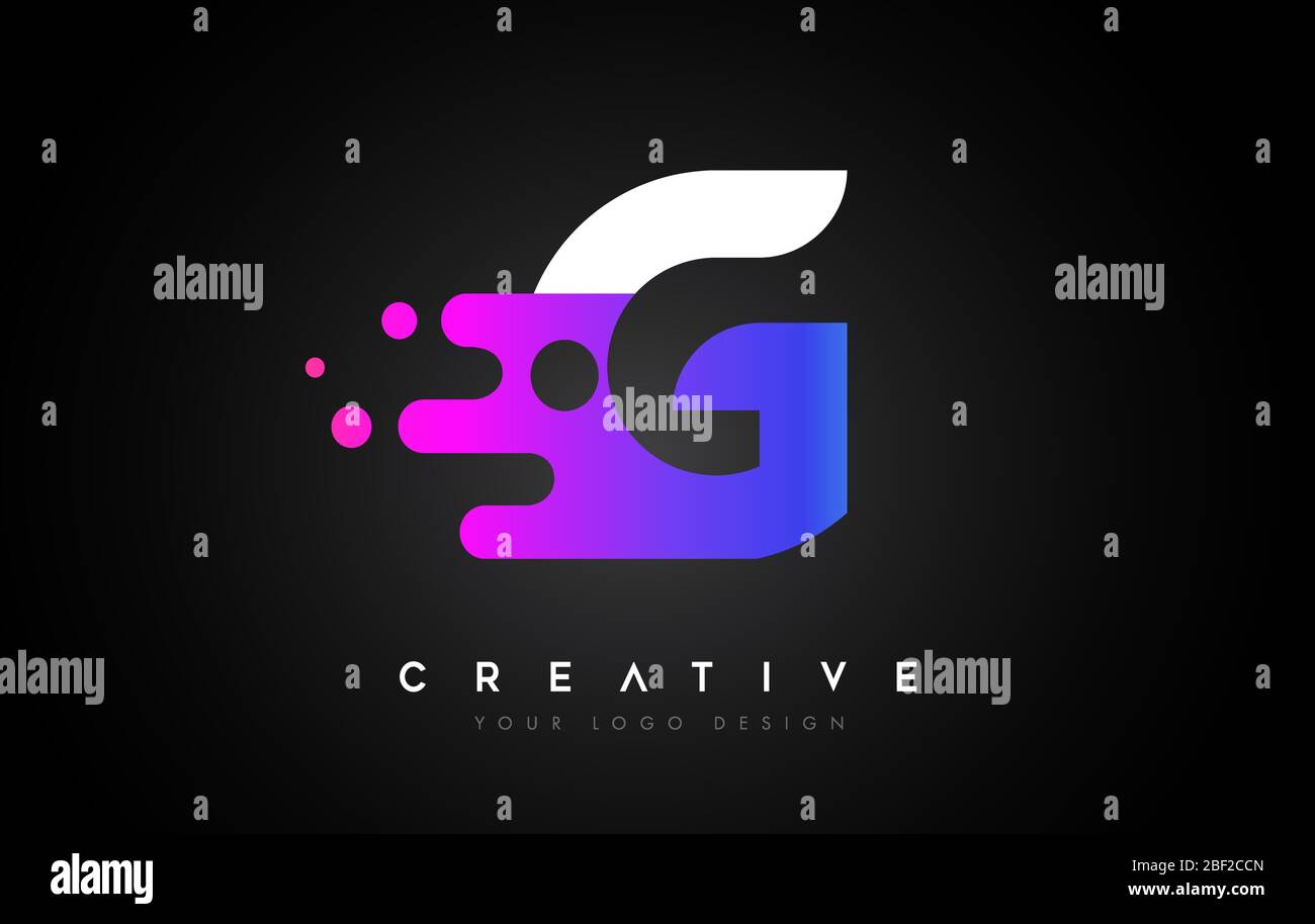 Dots Letter G Logo Design. Letter G Icon with Fluid Liquid Idea and ...