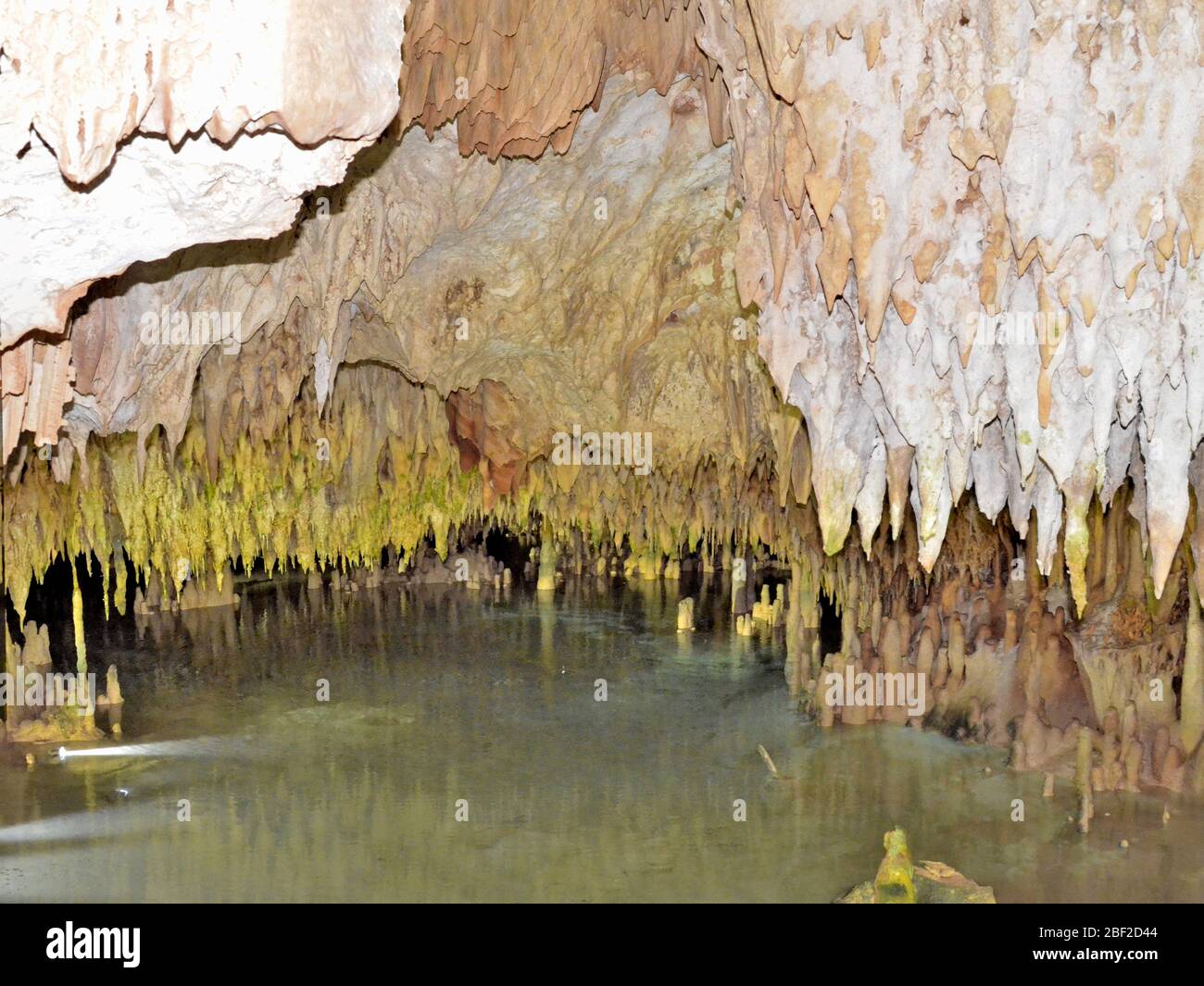 Underground Lake in Crystal Caves, Grand Cayman Island Stock Photo