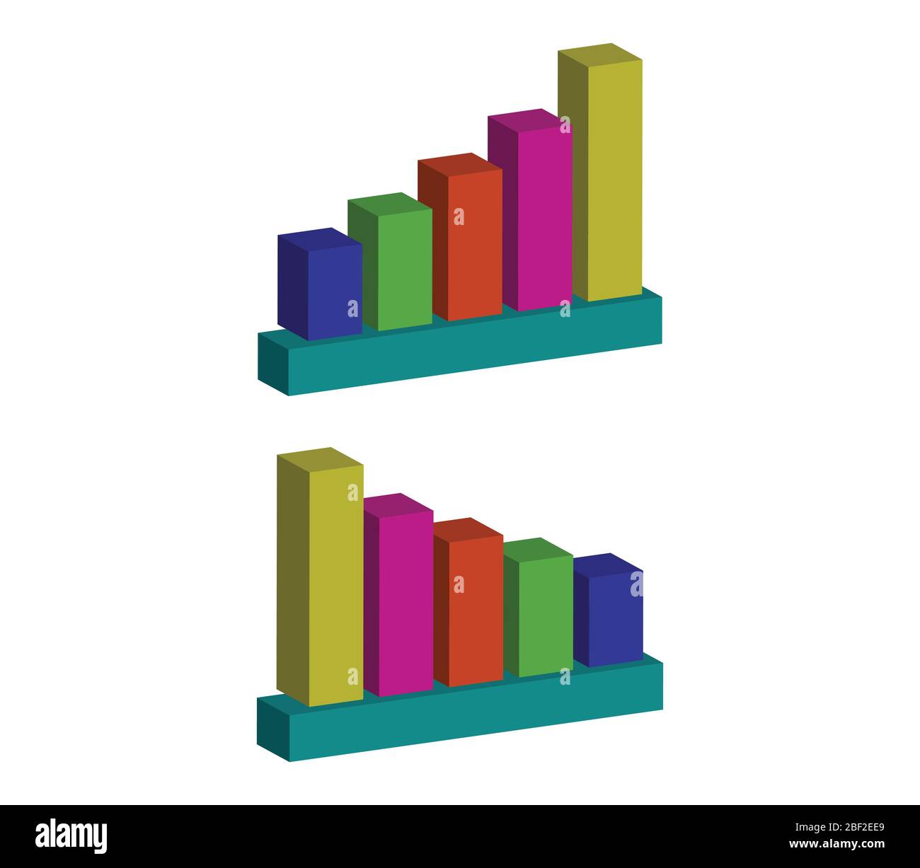 bar chart icon illustrated in vector on white background Stock Vector ...