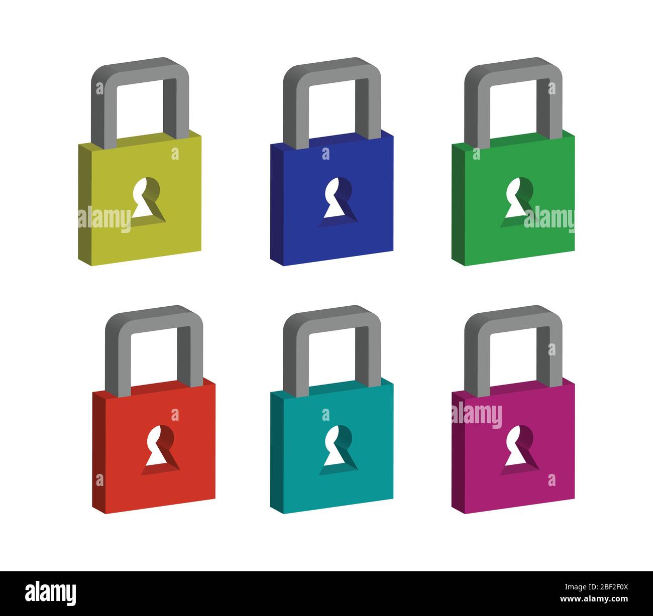 padlock icon illustrated in vector on white background Stock Vector ...