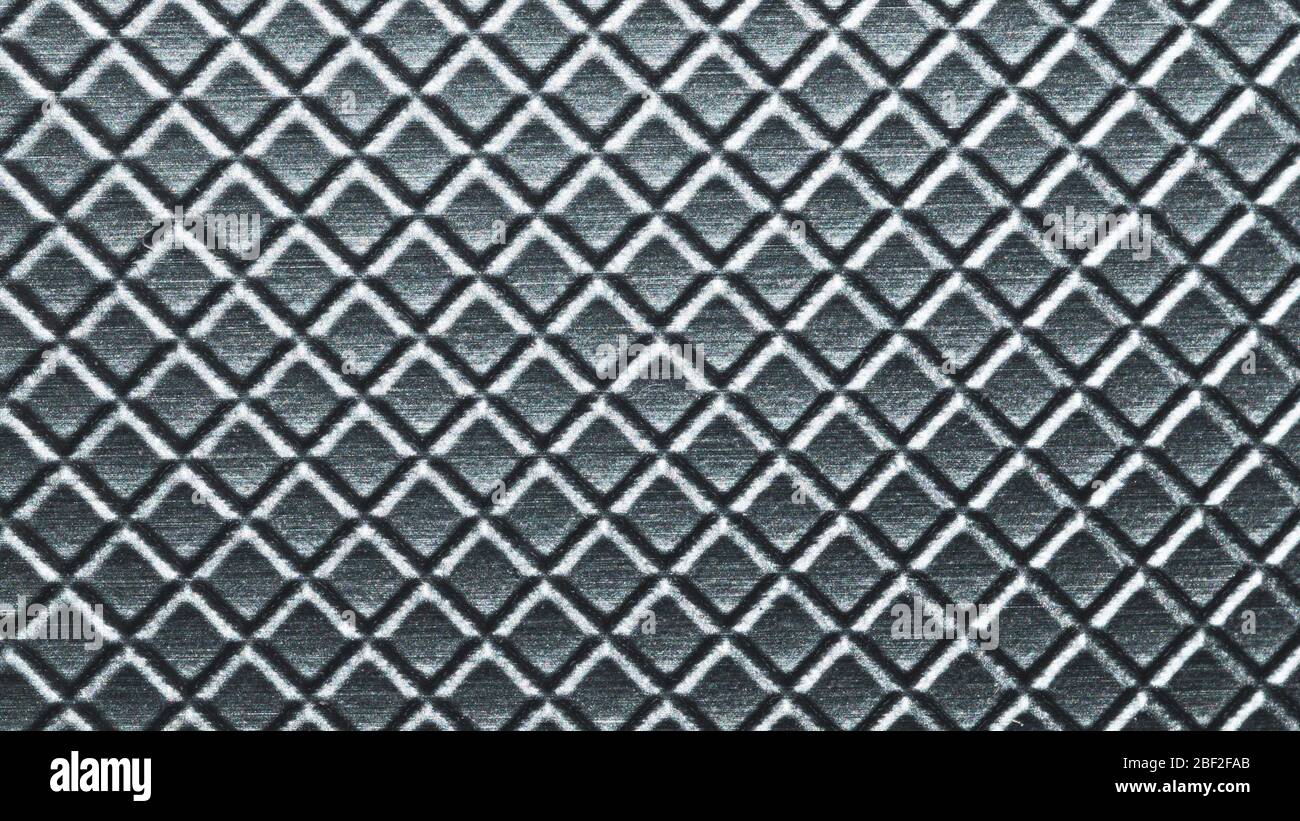 Squared grid abstract background. gray plastic texture. pattern with square shaped cells Stock Photo