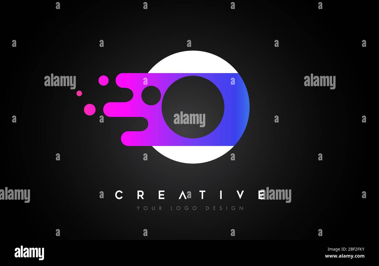 Dots Letter O Logo Design. Letter O Icon with Fluid Liquid Idea and ...