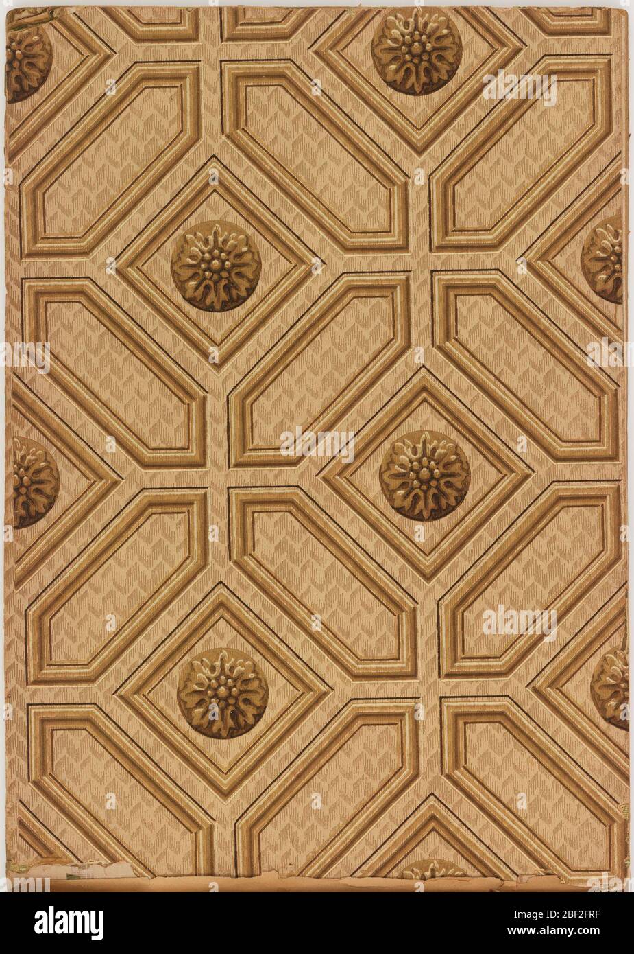 The Wallace Wallpaper Co. Samples includes a range of papers including  ceiling papers, imitation leather papers, cut-out borders, and a coffered  panel design Stock Photo - Alamy