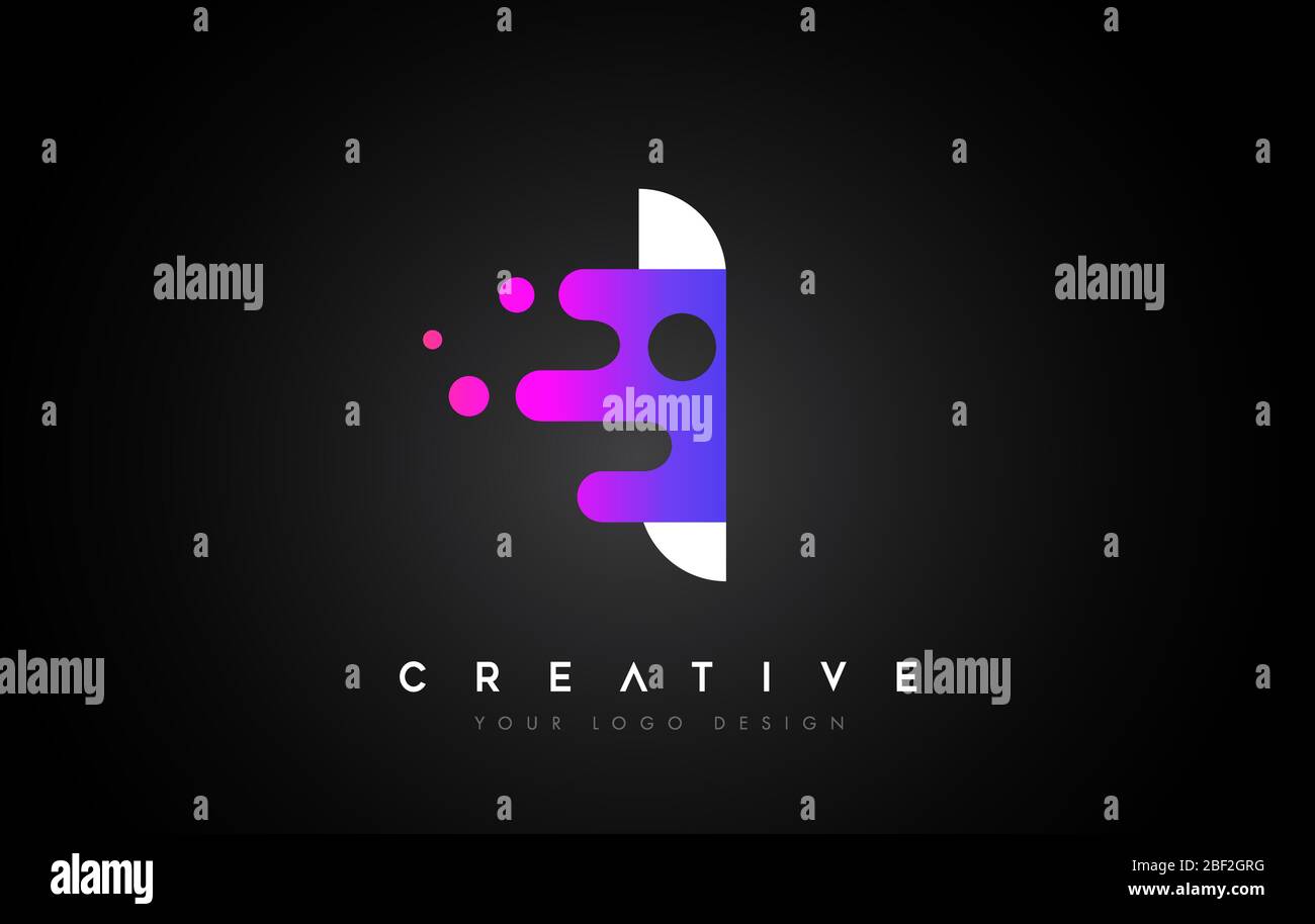 Dots Letter I Logo Design. Letter I Icon with Fluid Liquid Idea and ...
