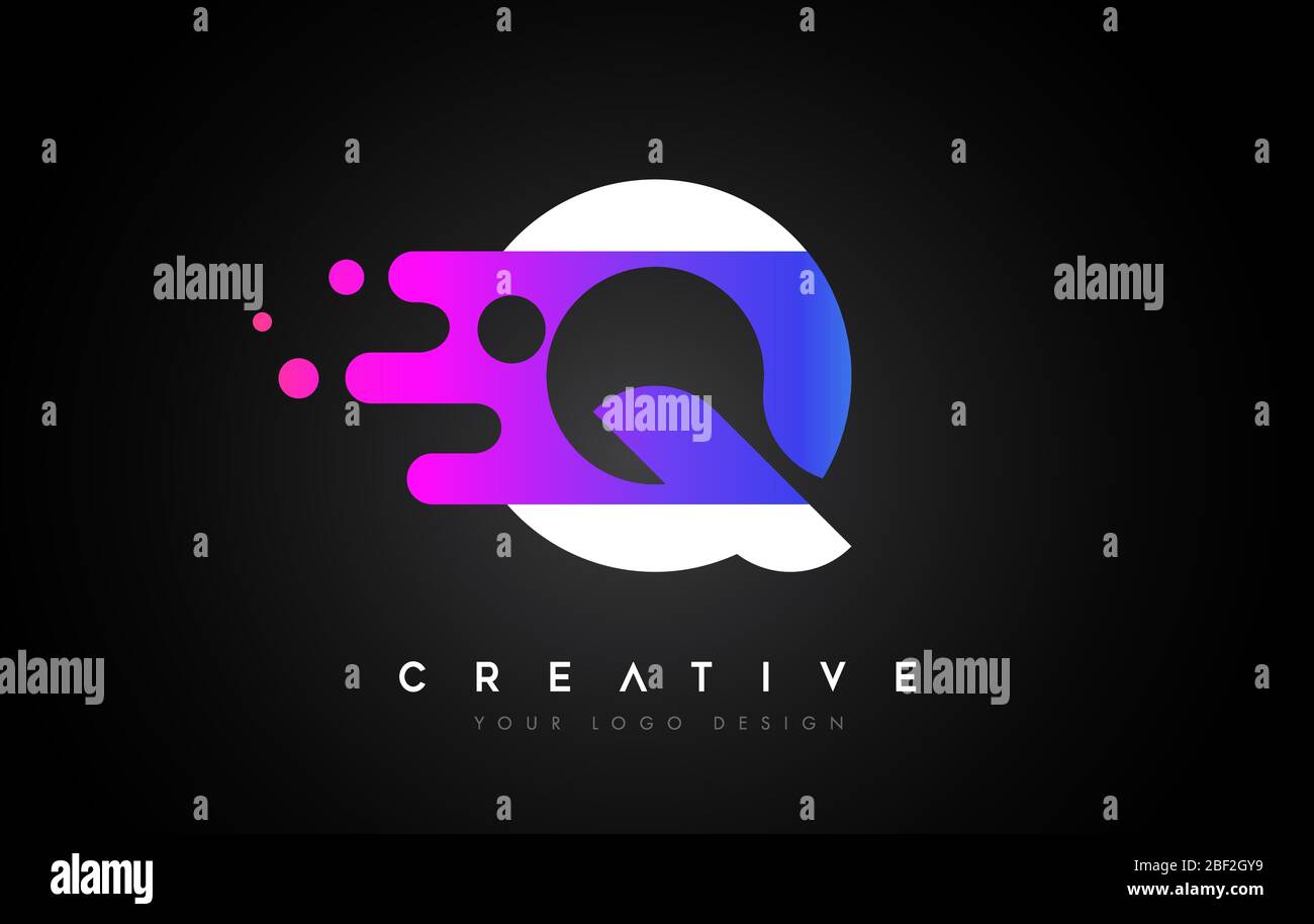 Dots Letter Q Logo Design. Letter Q Icon with Fluid Liquid Idea and ...