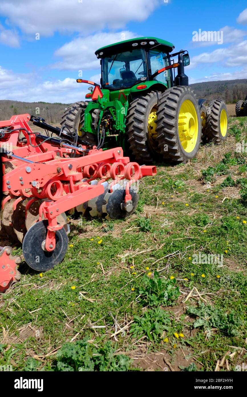 Farm equipment in filed, Kingston NY Stock Photo Alamy