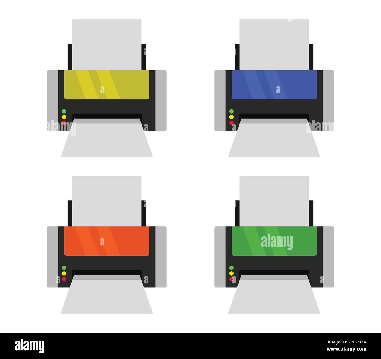 printer icon illustrated in vector on white background Stock Vector