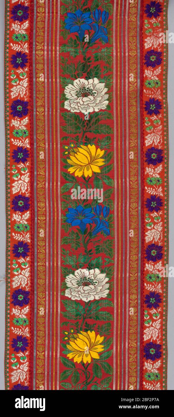 Ribbon. The width is composed of three ribbons sewn together. The ...