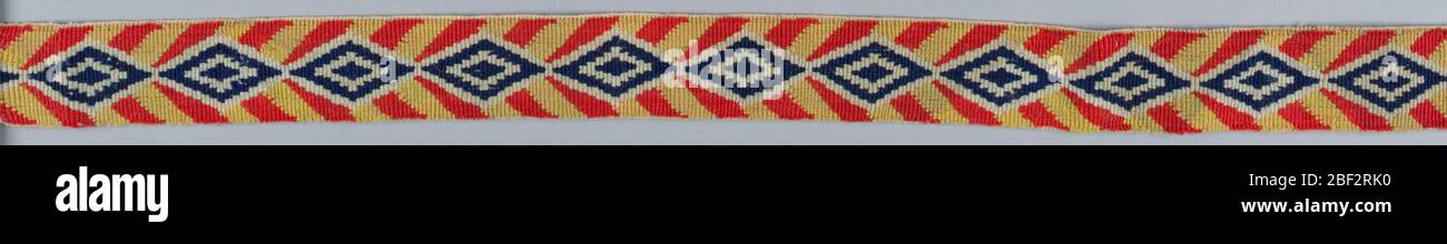 Livery band. Livery band of the Teding van Berkhout family of the Netherlands. Blue and white diamonds on red and yellow chevron stripes. Stock Photo