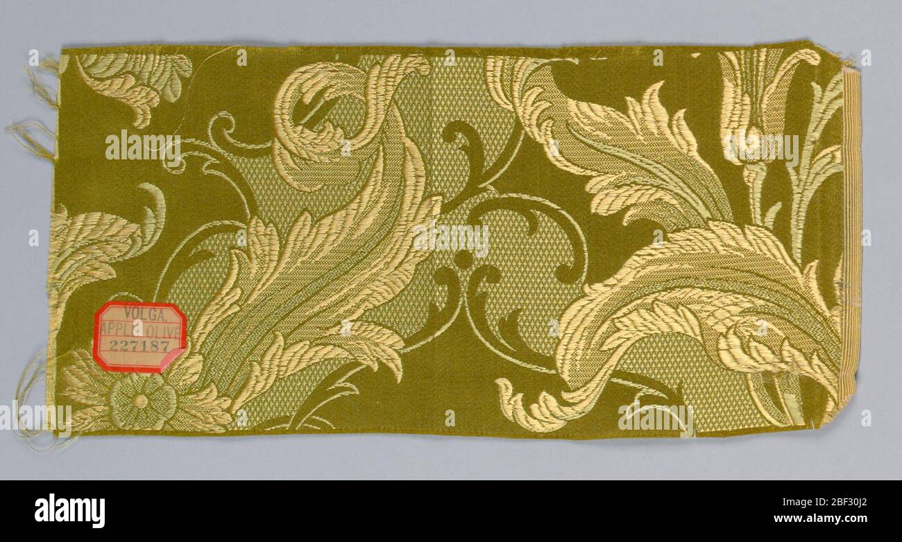 Samples. a. emerald green ground with gold and orangeb. pink ground ...