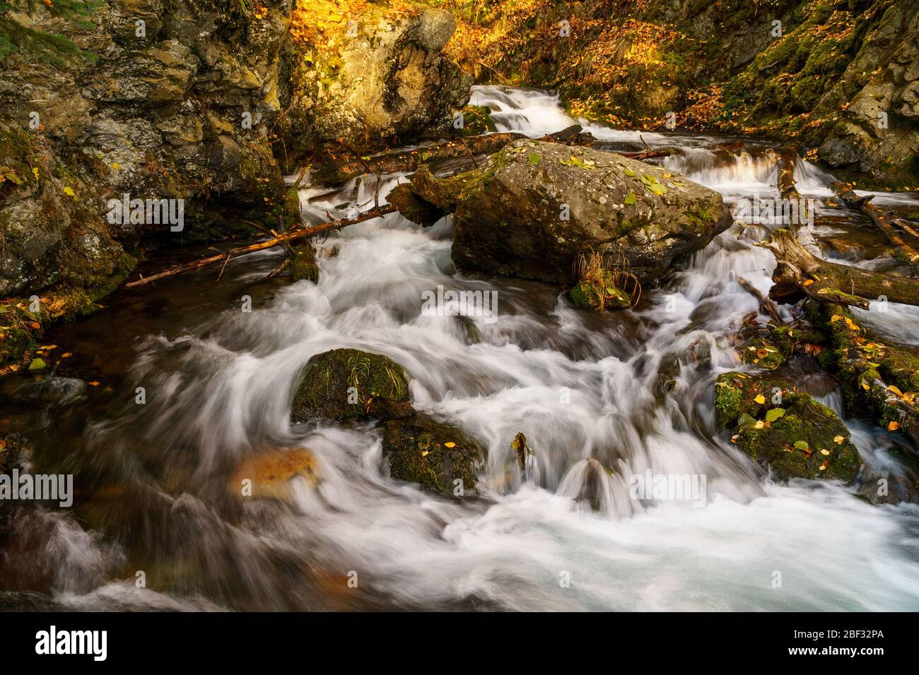 McHugh creek in autumn, Chugach national forest, Alaska Stock Photo