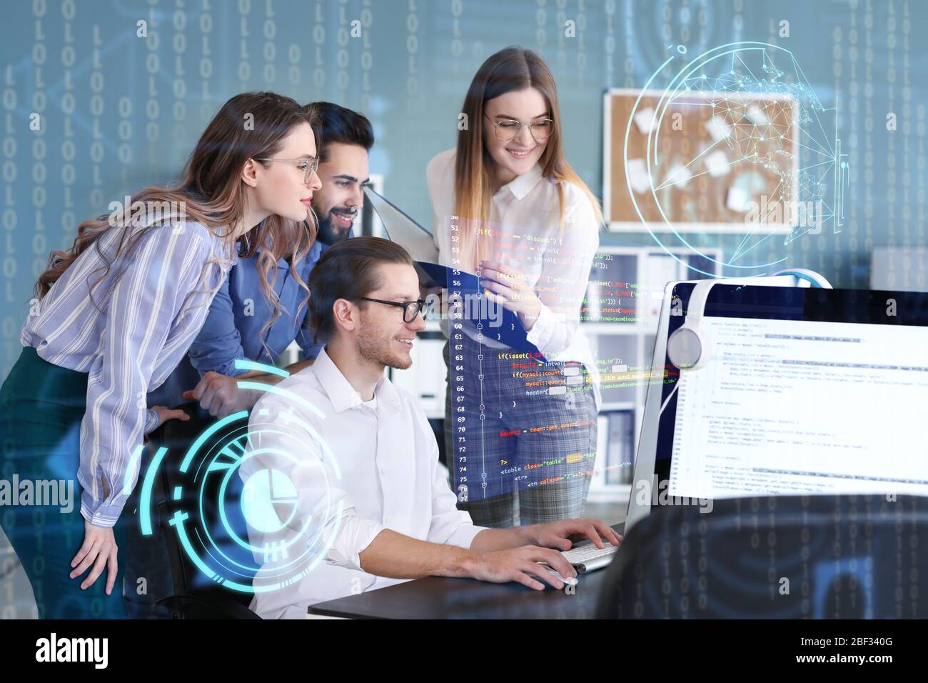 Group female programmers working hi-res stock photography and images ...