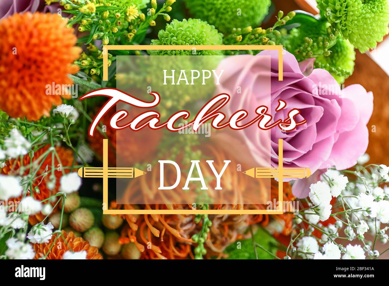Beautiful Greeting Card For Teacher s Day Stock Photo Alamy