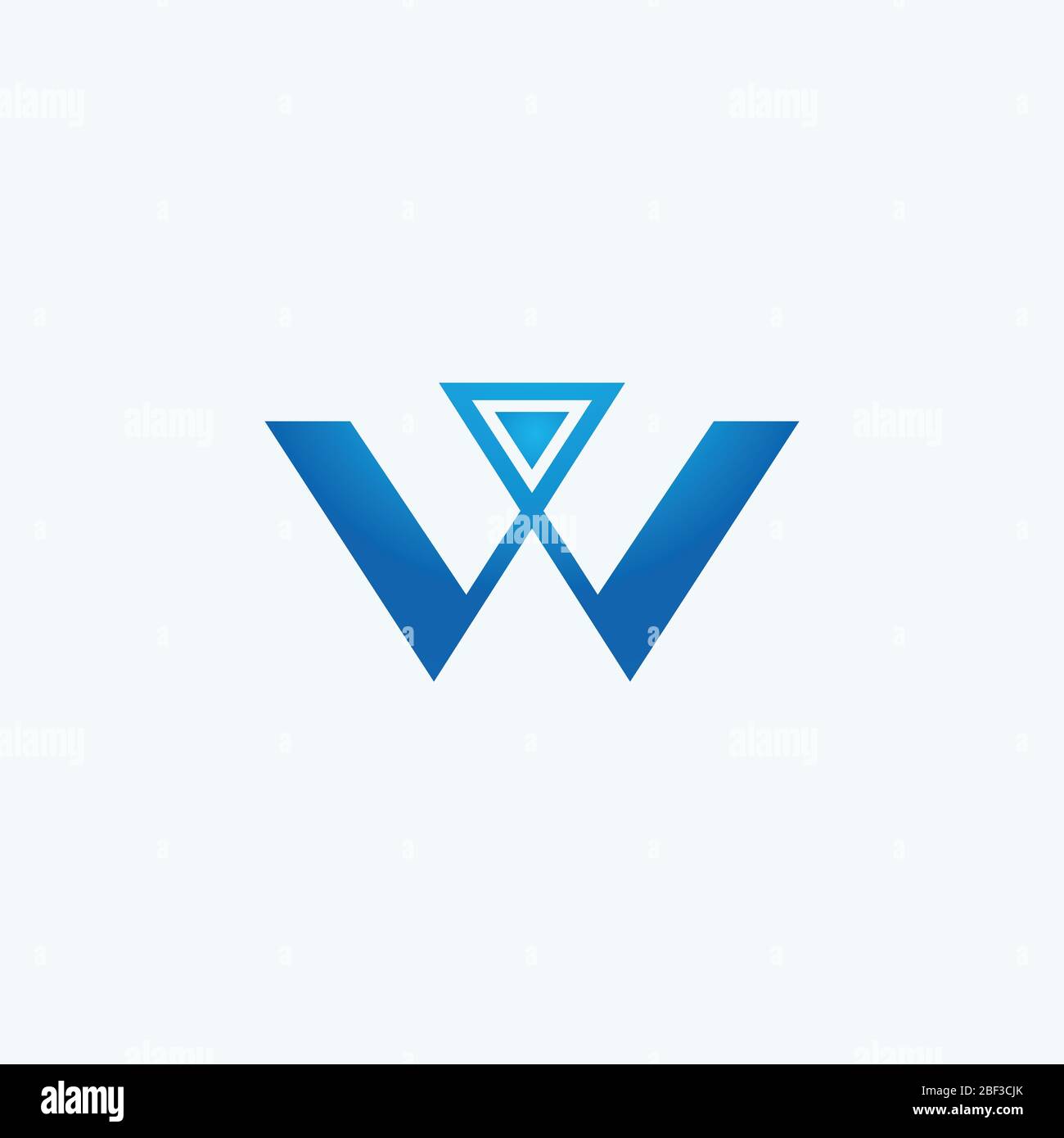 Initial letter w logo vector design template Stock Vector