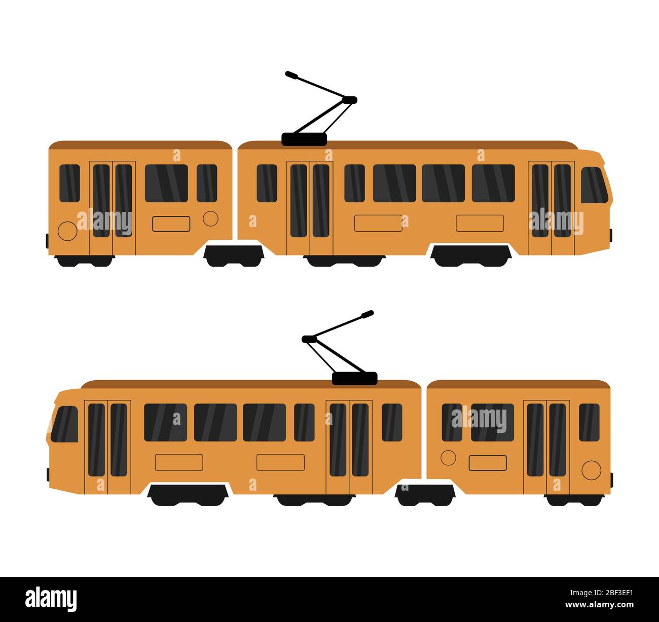 tram icon illustrated in vector on white background Stock Vector