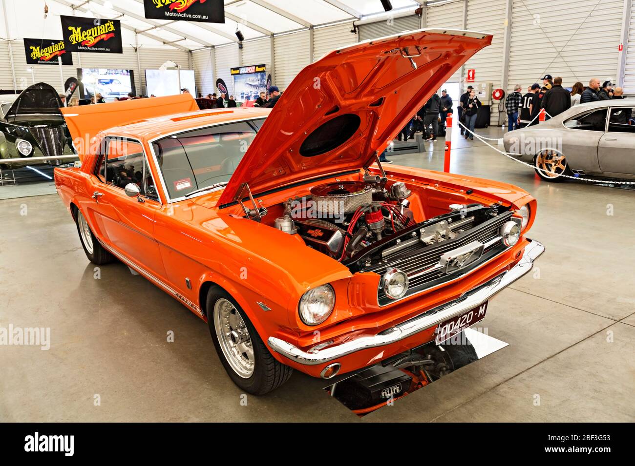 Automobiles /   American made 1960's Ford GT Mustang displayed at a motor show in Melbourne Victoria Australia. Stock Photo
