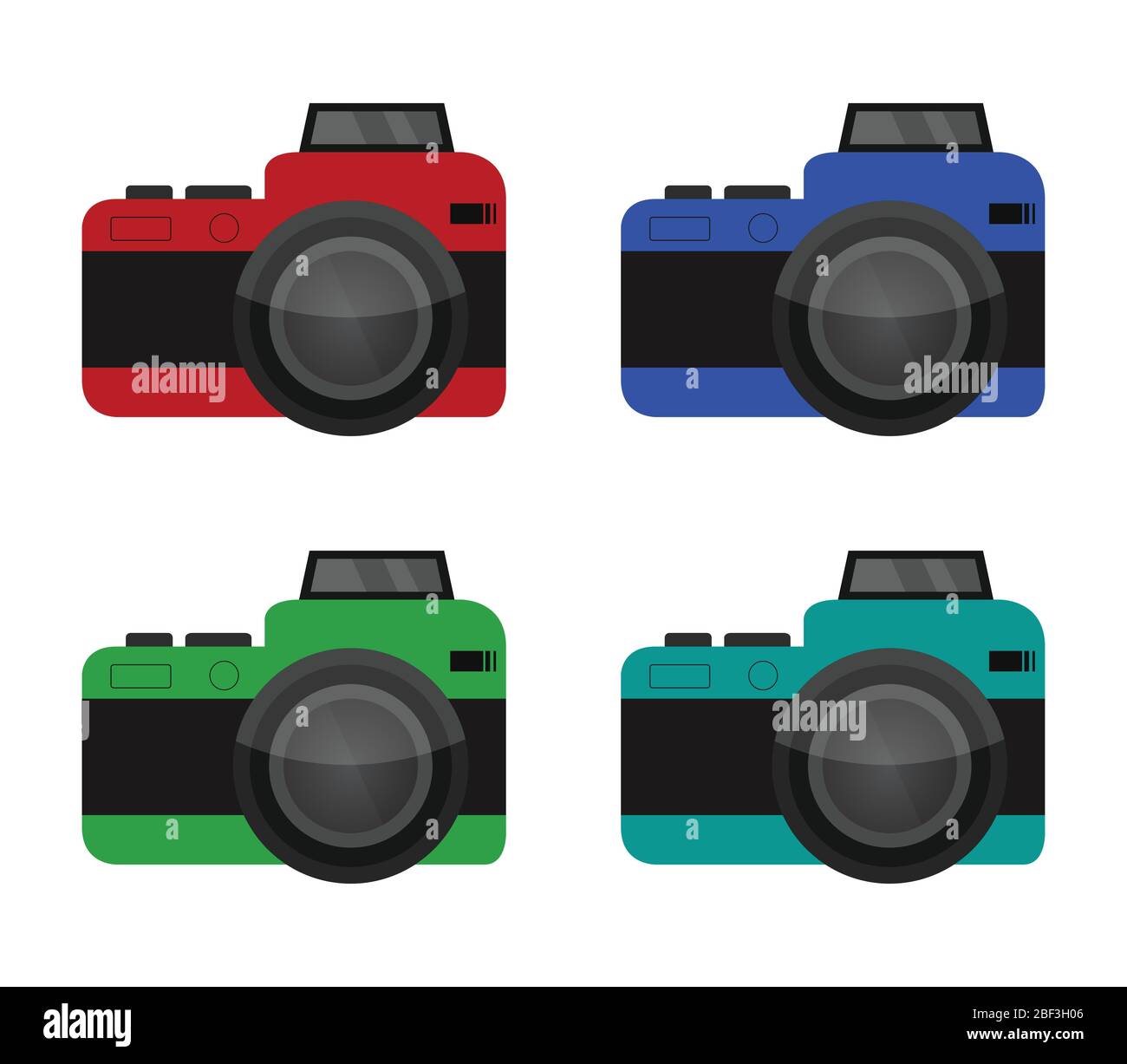 camera icon illustrated in vector on white background Stock Vector