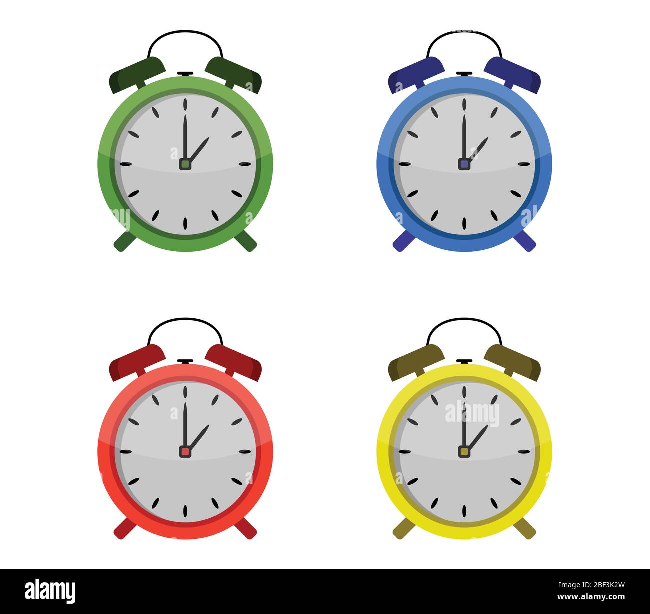 alarm clock icon illustrated in vector on white background Stock Vector ...
