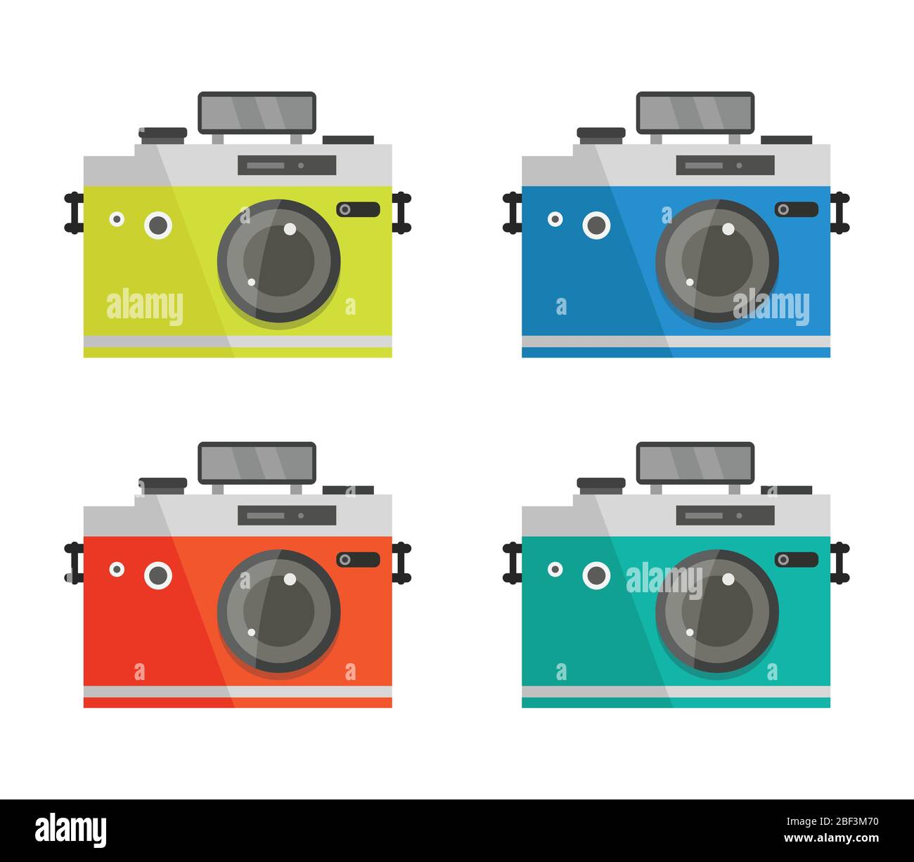 camera icon illustrated in vector on white background Stock Vector