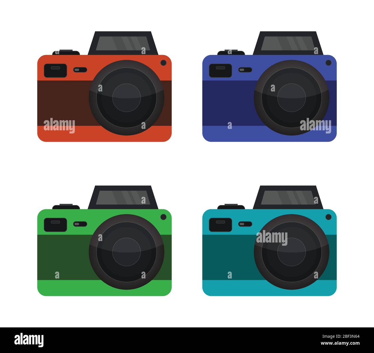 camera icon illustrated in vector on white background Stock Vector