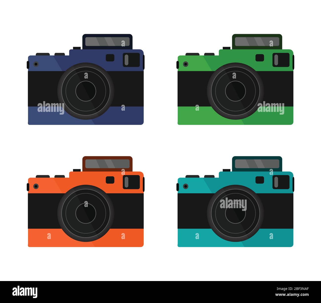 camera icon illustrated in vector on white background Stock Vector