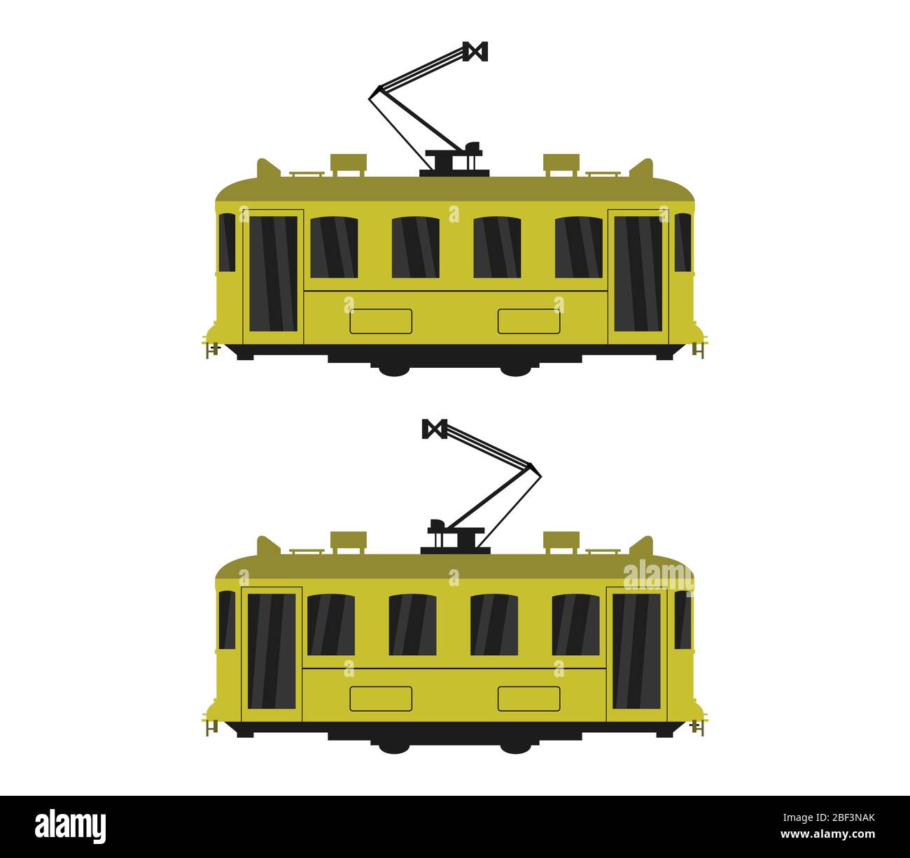 tram icon illustrated in vector on white background Stock Vector